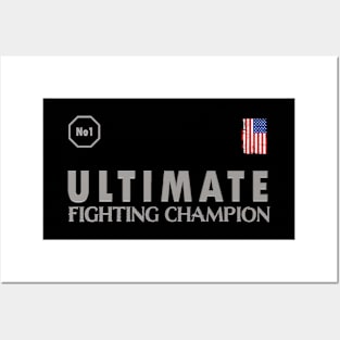 Ultimate Fighting Champion No 1 American Fighter Posters and Art